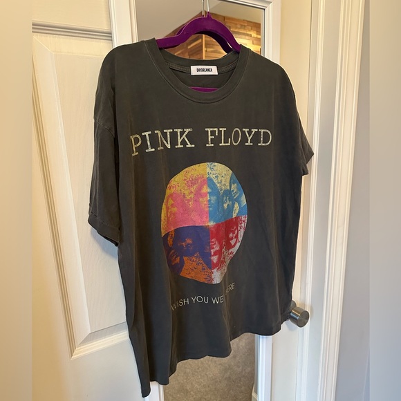 NWOT🖤Daydreamer Pink Floyd Wish You Were Here Merch Tee S Black oversized - Picture 5 of 9